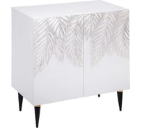 Комод BOGACHO Тропик Классика с двумя полками белого цвета с золотом 11649/БлГолд/ЧлГолд