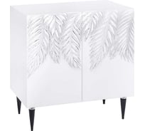 Комод BOGACHO Тропик Классика с двумя полками белого цвета 11649/БлСильвер/ЧлСильвер