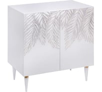 Комод BOGACHO Тропик Классика с двумя полками белого цвета с золотом 11649/БлГолд