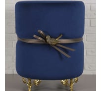 Пуф BOGACHO Терра Эйри из синего велюра 14083/синий