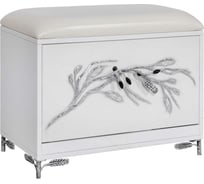 Банкетка BOGACHO Oliva Branch белого цвета 11628/белый