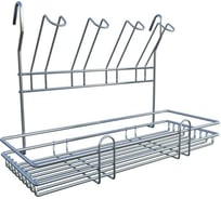 Полка на рейлинг Юнитрейд-Орел комбинированная со стаканодержателем, цинк 01.32.008.01.00.0001.00