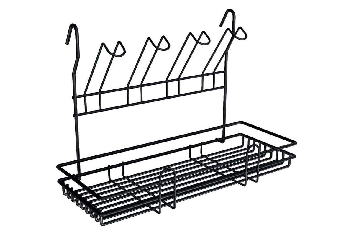 Полка на рейлинг черная