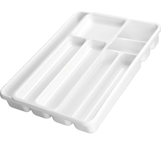 Лоток для столовых приборов COSMOPLAST 9-ти местный, 40x30x6,5 см, пластик, цвет ассорти 2143