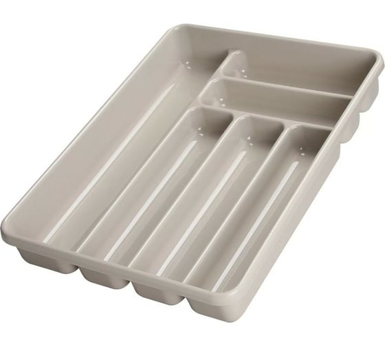 Лоток для столовых приборов COSMOPLAST 6-ти местный, 40x30x6 см, пластик, цвет ассорти 2142