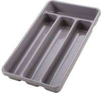 Лоток для столовых приборов COSMOPLAST 4-х местный, 31x18x4.5 см, пластик, цвет ассорти 2014