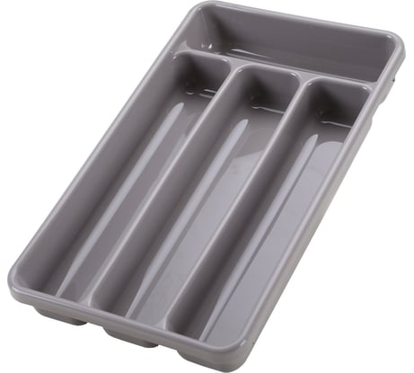 Лоток для столовых приборов COSMOPLAST 4-х местный, 31x18x4.5 см, пластик, цвет ассорти 2014