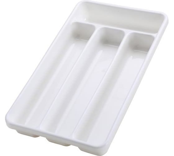 Лоток для столовых приборов COSMOPLAST 4-х местный, 31x18x4.5 см, пластик, цвет ассорти 2014