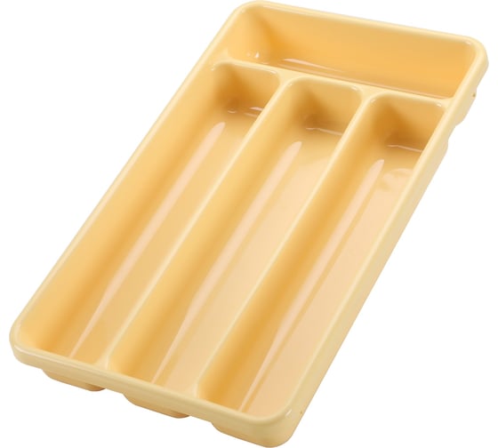 Лоток для столовых приборов COSMOPLAST 4-х местный, 31x18x4.5 см, пластик, цвет ассорти 2014
