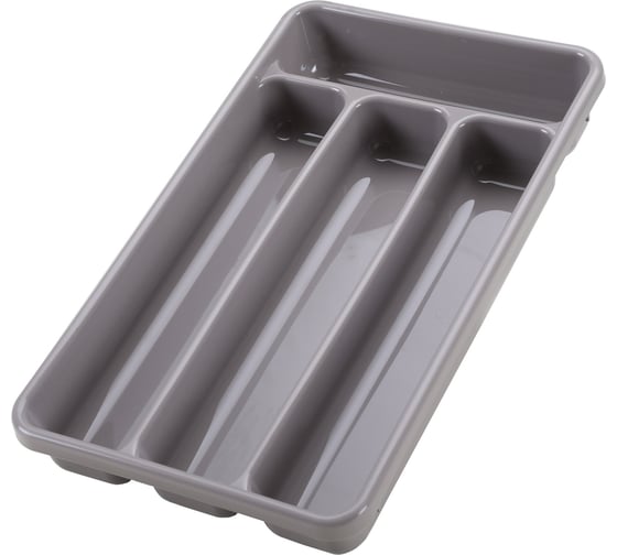 Лоток для столовых приборов COSMOPLAST 4-х местный, 31x18x4.5 см, пластик, цвет ассорти 2014 1