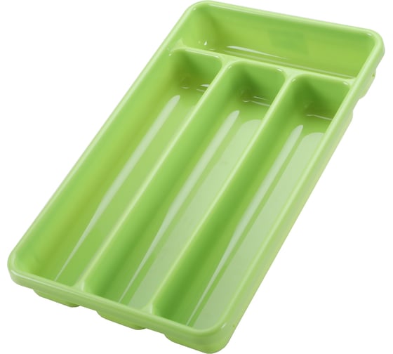 Лоток для столовых приборов COSMOPLAST 4-х местный, 31x18x4.5 см, пластик, цвет ассорти 2014