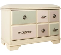 Банкетка BOGACHO Пандора с обувницей кремового цвета 11539/АС/икбеж/акварель