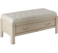 Банкетка BOGACHO Лотос 3 молочного цвета 18027/молочный