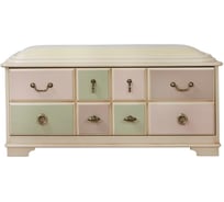 Банкетка BOGACHO Пандора 2 с обувницей кремового цвета 11534/акварель