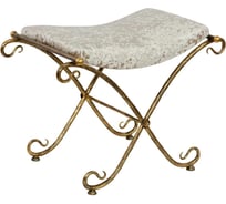 Банкетка BOGACHO Сафари из велюра кремового цвета 19044/кремовый