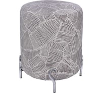 Банкетка BOGACHO Шарман серого цвета с серебристого цветам 14032/грей