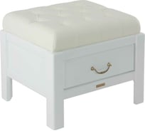 Банкетка BOGACHO Лотос-4 белого цвета 11099/белый