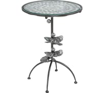 Столик BOGACHO Терра Роуз веер серебристого цвета 19035/серебристый