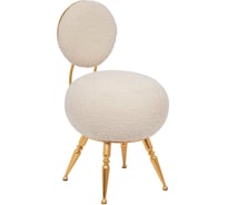 Банкетка BOGACHO Форте молочного цвета с опорами золотого 14043/букле