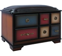 Банкетка BOGACHO Пандора-1 с обувницей коричневого цвета 11533/Орех/икш/микс