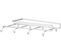 Крючки для чашек Agness на полку, 25х17.5х5 см, цвет: хром 768-742