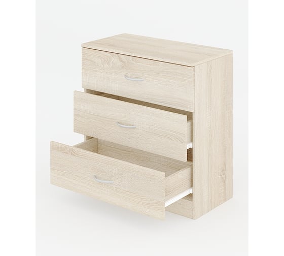 Комод ФЕЛИКС 69x35x73 дуб сонома ПК-МКП-КД69Х35Я3-В1-966