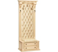 Прихожая с ящиком для обуви BOGACHO Тауэр 3/1 с бежевой экокожей 11159/АсБеж