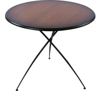 Обеденный стол BOGACHO Шанель на кованых ножках, со столешницей 19024/шоколадный