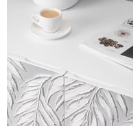 Комод BOGACHO Тропик Стайл с 2-мя полками, белого цвета с серебром 11650/БлСильвер