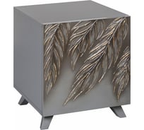 Прикроватная тумба BOGACHO Тропик Сканди серого цвета с золотом 11654/СерыйГолд