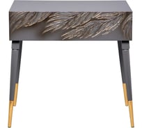 Пристенный стол-консоль BOGACHO Тропик Стайл серого цвета с золотом 11656/СерыйГолд