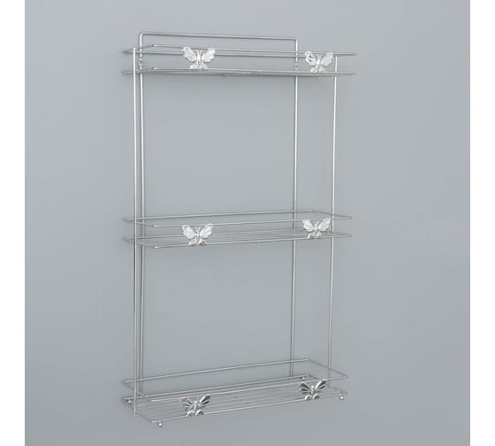 Полка Доляна 3х-ярусная "Бабочки" 32,5x12,5x55,5 см 2998316