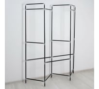 Стойка для вещей Доляна с креплением к стене 117x32x172 см, цвет черный 5066444