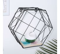 Полка Доляна "Лофт" 27,5x11x24,5 см, цвет черный 5231770