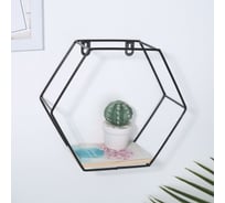 Полка Доляна "Лофт" 23,5x9,5x20,5 см, цвет черный 5231771