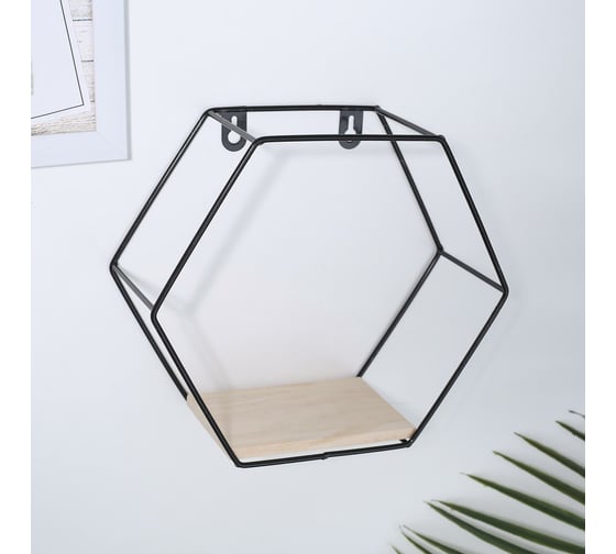 Полка Доляна "Лофт" 23,5x9,5x20,5 см, цвет черный 5231771