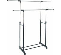 Телескопическая стойка для одежды Доляна 2 перекладины, подставка для обуви 80(145)х43x90(160) см 756870