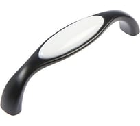 Ручка-скоба СИМАЛЕНД с фарфором SF12-11, 96 мм, матовый черный 4734364