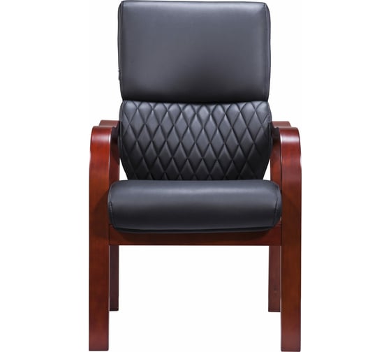 Кресло EVERPROF President Wood CF экокожа, черный EP 101 W PU Black Cf