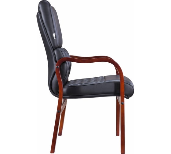 Кресло EVERPROF President Wood CF экокожа, черный EP 101 W PU Black Cf