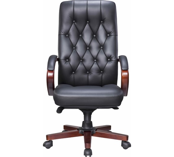 Кресло EVERPROF Monaco Wood экокожа, черный EP-082 W PU Black