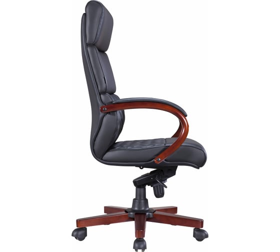Кресло EVERPROF President Wood кожа, черный EP 101 W Leather Black