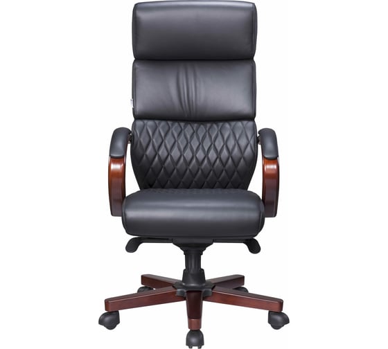Кресло EVERPROF President Wood кожа, черный EP 101 W Leather Black