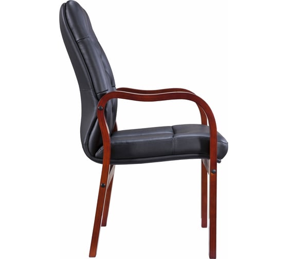 Кресло EVERPROF Monaco Wood CF экокожа, черный EP-082 W PU Black CF