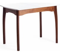 Стол Tetchair CATERINA бук, мдф, 100+30x70x75, коричневый, белый 15856