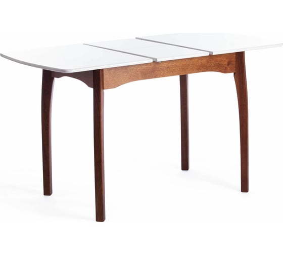 Стол Tetchair CATERINA бук, мдф, 100+30x70x75, коричневый, белый 15856