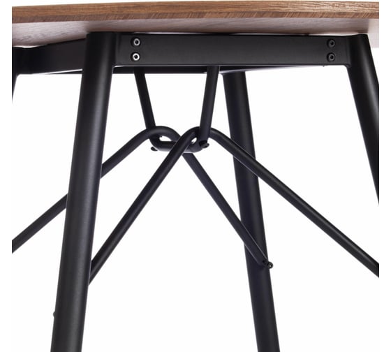 Стол Tetchair RUSTO mod. 283 МДФ, металл, D100x75 см, Black (Черный) / Walnut (Орех) 10 15520