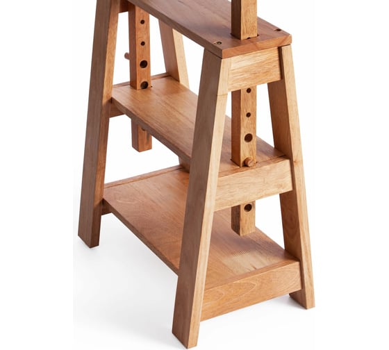 Письменный стол Tetchair Jimmi дерево гевея, МДФ, 120x75x75-90 см, White (белый), Natural 15108