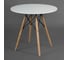 Стол Tetchair CINDY NEXT mod.80-MDF металл, мдф, бук, D80x75 см, белый/натуральный 13067 10