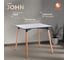 Стол JOHN (mod. T1003) МДФ/дерево, 80x80x75 см, Black (черный)/ Natural (натуральный) Tetchair 15174 2
